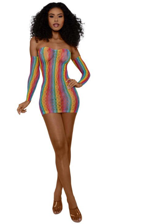 Rainbow Mini With Arm Warmers - Os - Rainbow - TruLuv Novelties