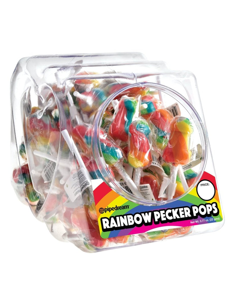 Rainbow Pecker Pops - 72 Count Fishbowl - TruLuv Novelties