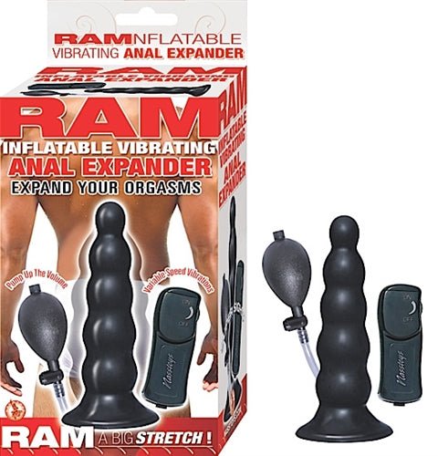 Ram Inflatable Vibrating Anal Expander - Black - TruLuv Novelties