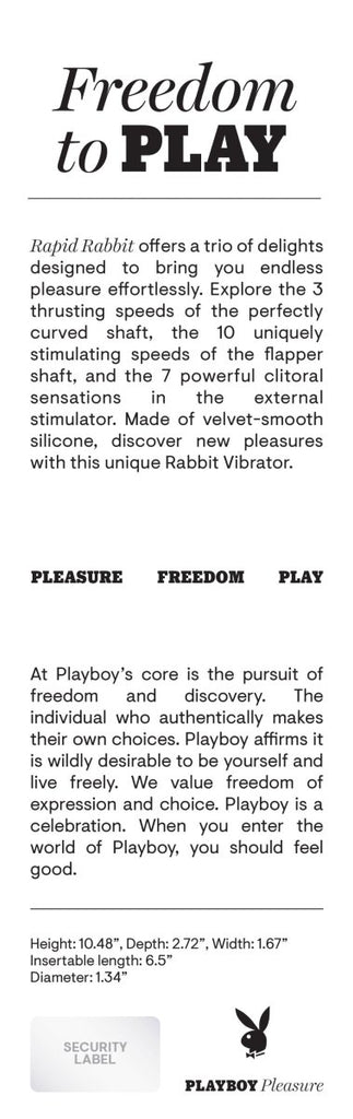 Rapid Rabbit - Vibrator - Black - TruLuv Novelties