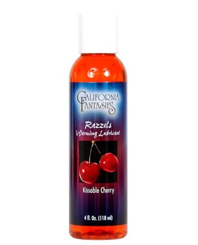 Razzels Warming Lubricant - Kissable Cherry - 4 Oz. Bottle - TruLuv Novelties