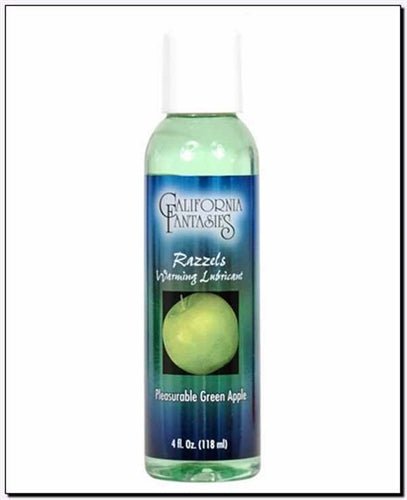 Razzels Warming Lubricant - Pleasurable Green Apple - 4 Oz. Bottle - TruLuv Novelties