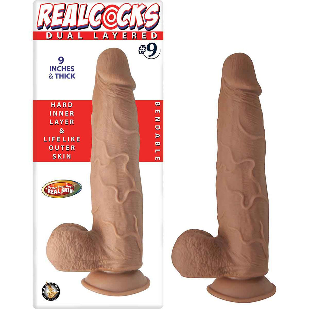 Real Cocks Dual Layered - Brown - TruLuv Novelties