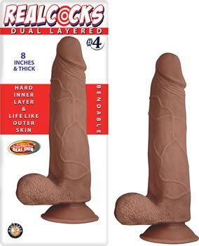 Realcocks Dual Layered #4 - Brown - TruLuv Novelties