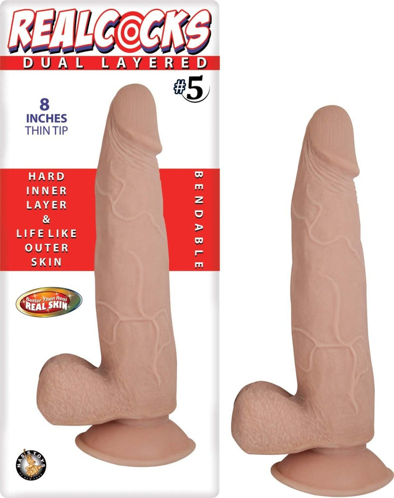 Realcocks Dual Layered 5 - Flesh - TruLuv Novelties