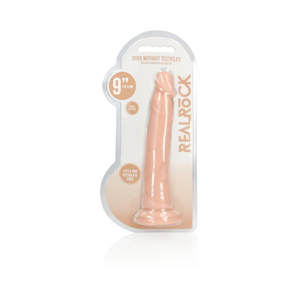 RealRock Realistic 9 in. Dildo With Suction Cup Beige - TruLuv Novelties