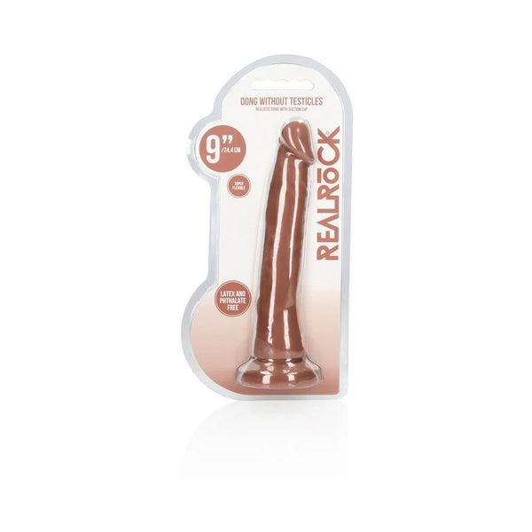 RealRock Realistic 9 in. Dildo With Suction Cup Tan - TruLuv Novelties