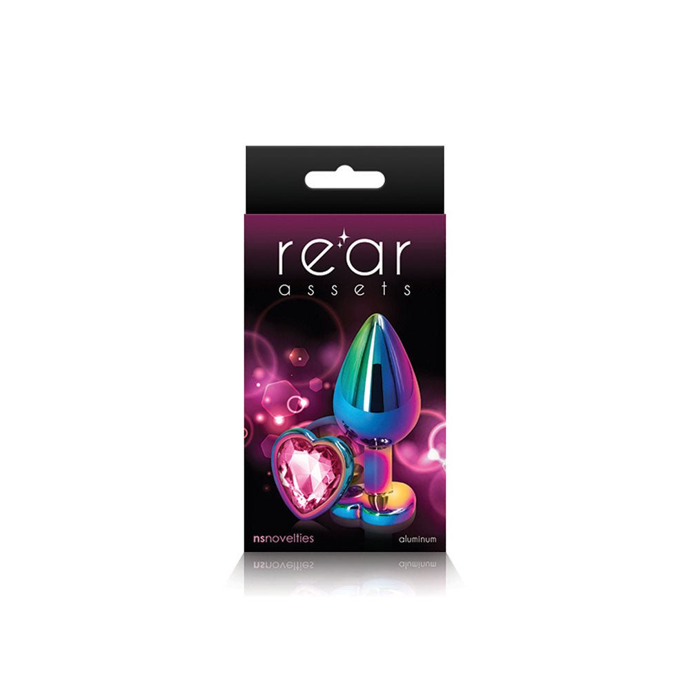 Rear Assets - Multicolor Heart - Medium - Pink - TruLuv Novelties