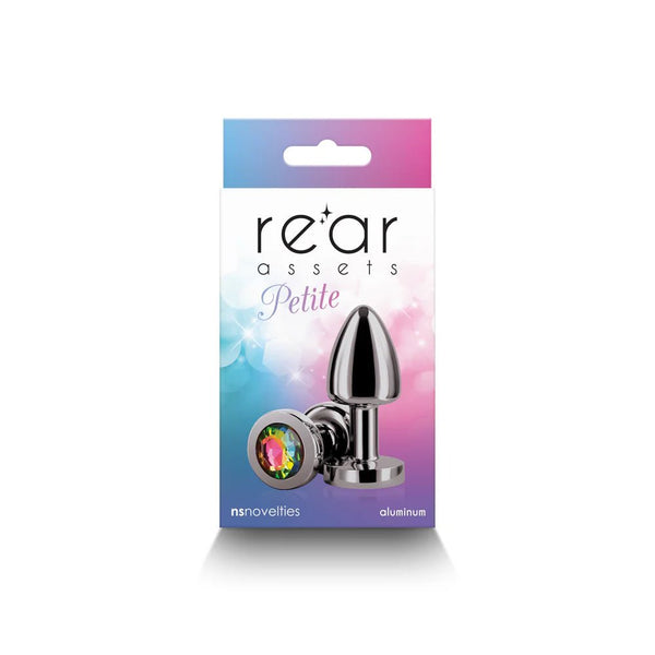 Rear Assets Petite Metal Anal Plug Gunmetal/Rainbow - TruLuv Novelties
