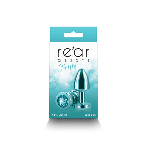 Rear Assets Petite Metal Anal Plug Teal - TruLuv Novelties