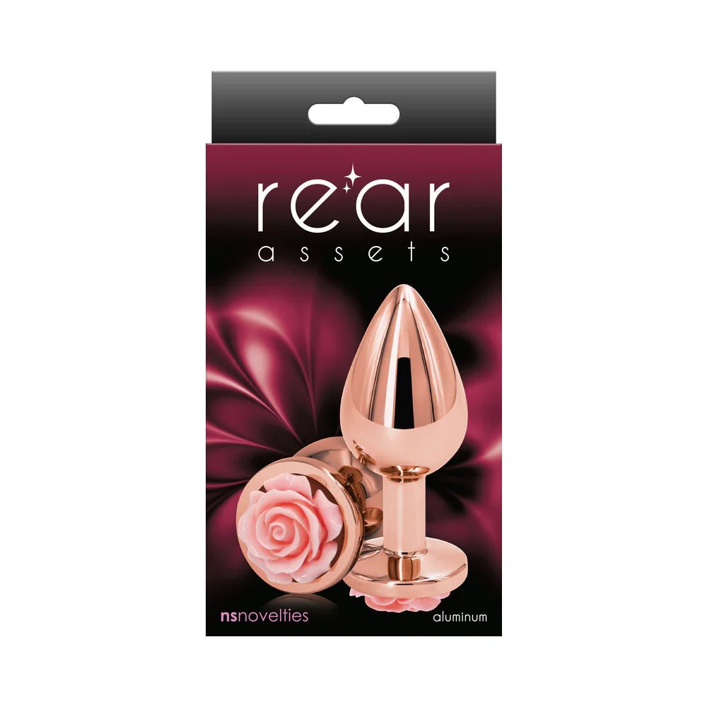 Rear Assets Rose Anal Plug Medium Pink - TruLuv Novelties