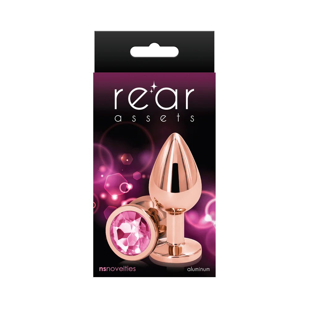 Rear Assets Rose Gold Anal Plug Medium Pink - TruLuv Novelties