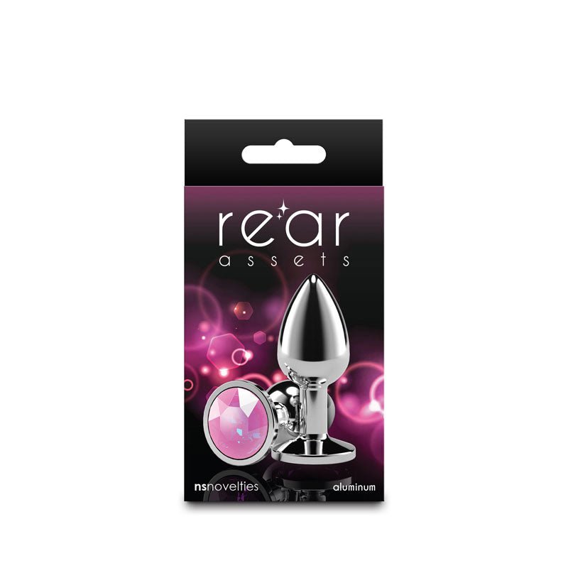 Rear Assets Silver Small Pink Gem - TruLuv Novelties