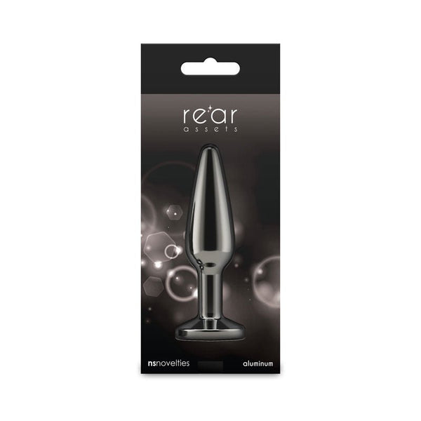 Rear Assets - Tapered - Medium - Gunmetal - Black - TruLuv Novelties