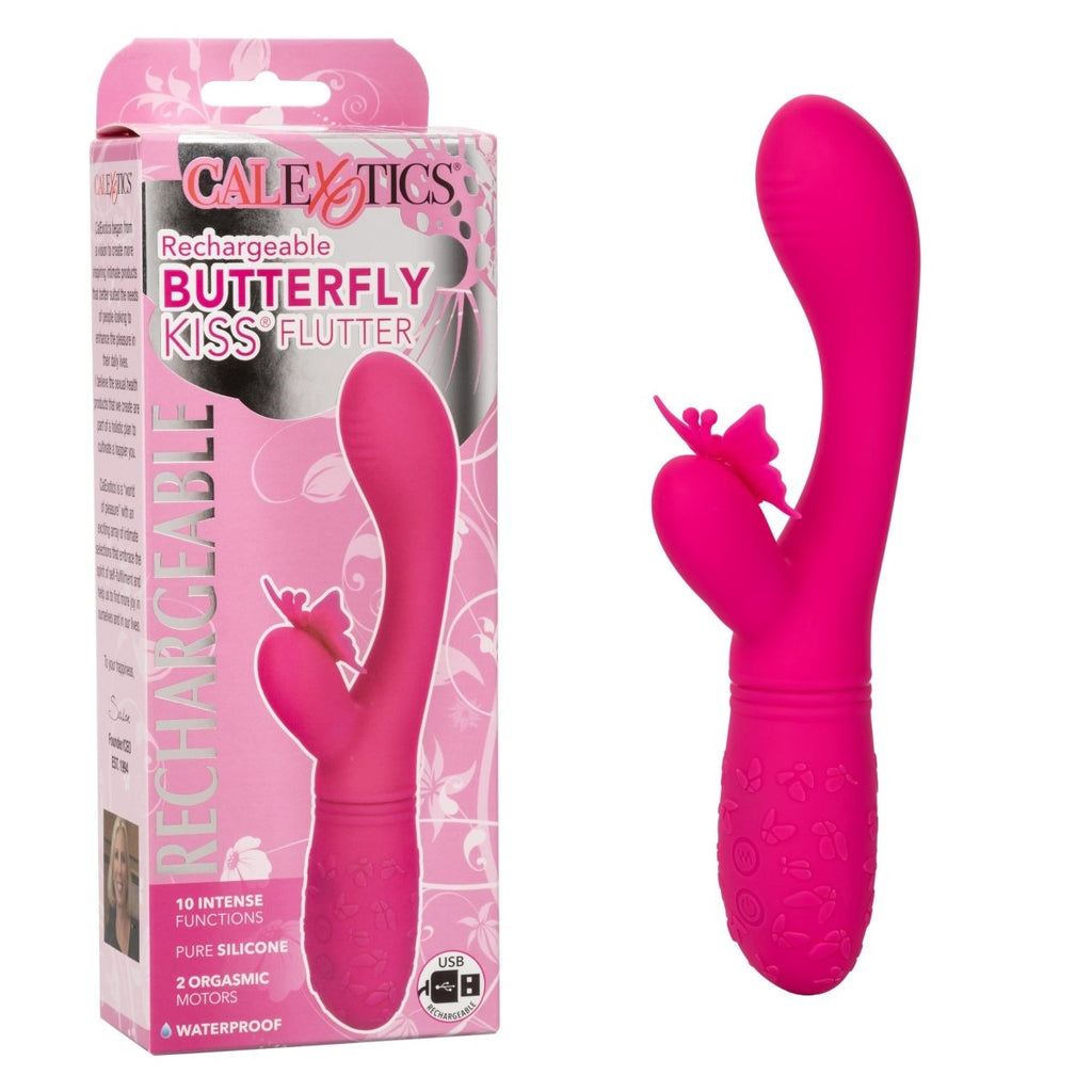 Rechargeable Butterfly Kiss Flutter - Pink - TruLuv Novelties