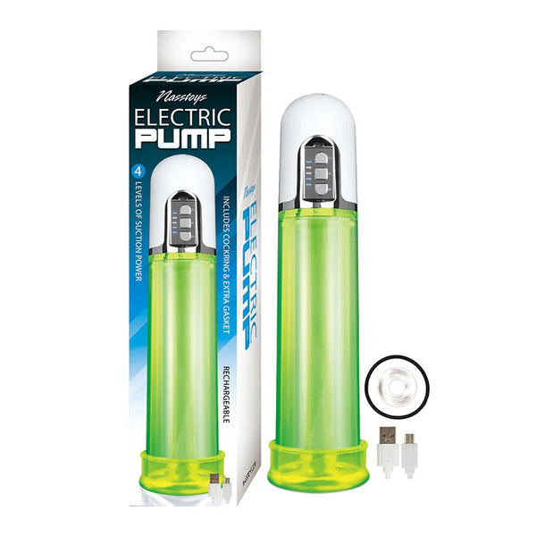 Rechargeable Green Electric Pump With C ring and Extra Gasket - TruLuv Novelties