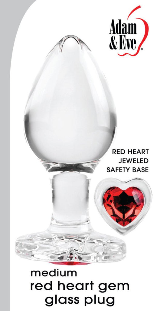 Red Heart Gem Glass Plug - TruLuv Novelties