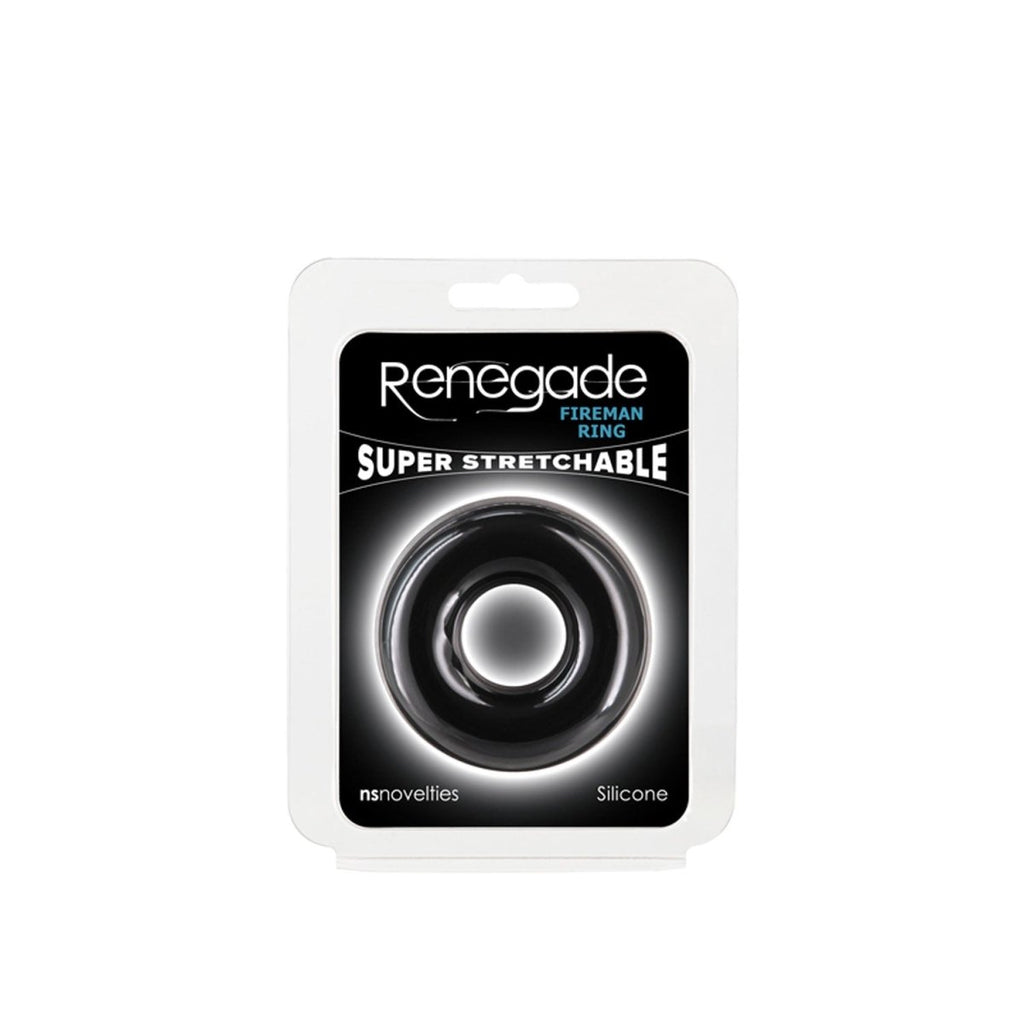 Renegade - Fireman Ring - Large - Black - TruLuv Novelties