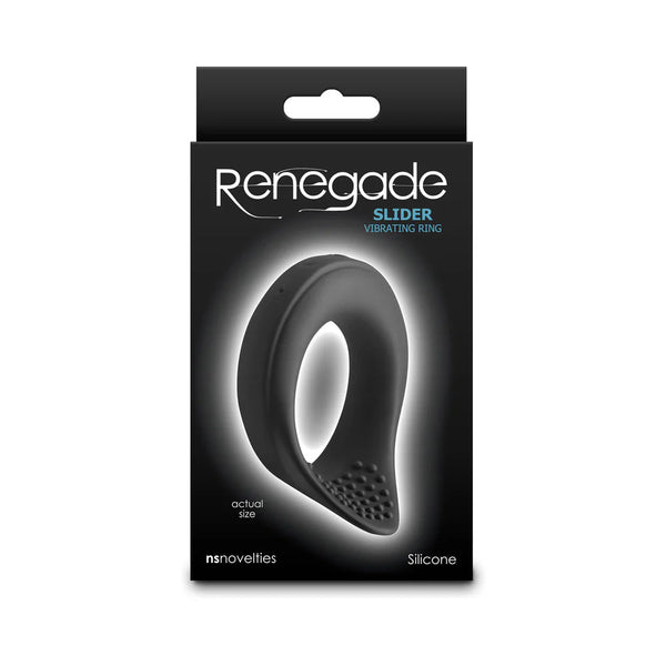 Renegade Slider Vibrating Cock Ring Black - TruLuv Novelties