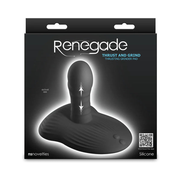 Renegade Thrust & Grind Rechargeable Thrusting Grinder Pad Black - TruLuv Novelties