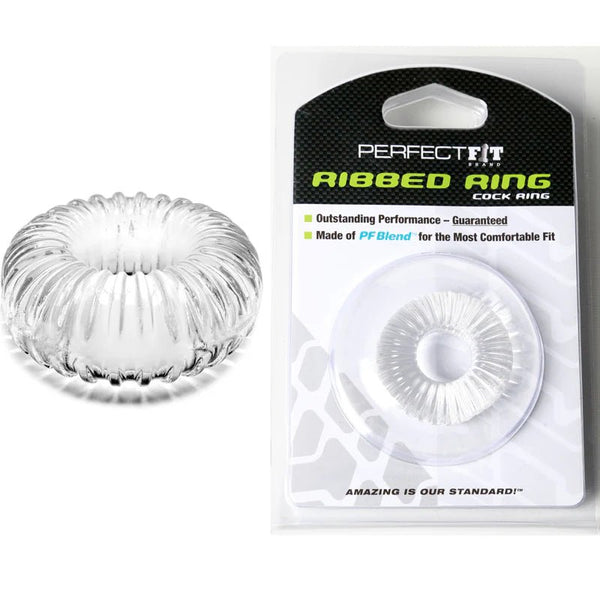 Ribbed Ring - Clear - TruLuv Novelties