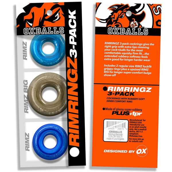 Rimringz Multi Size 3 Pack  - Cool Blues - TruLuv Novelties