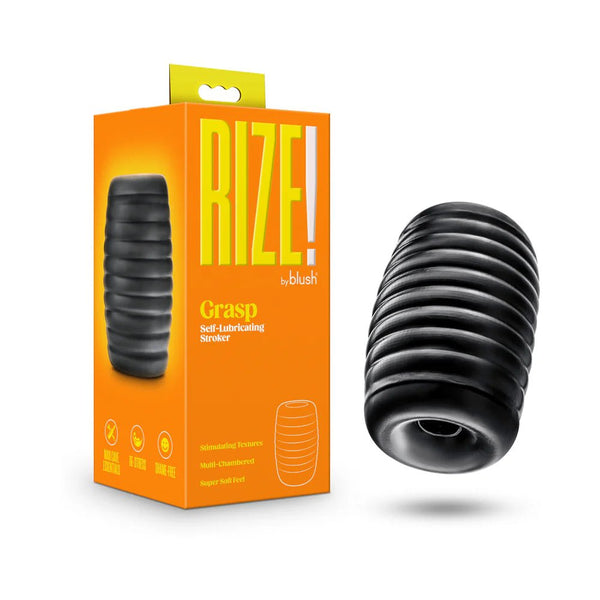 Rize Grasp Self - Lubricating Stroker Black - TruLuv Novelties