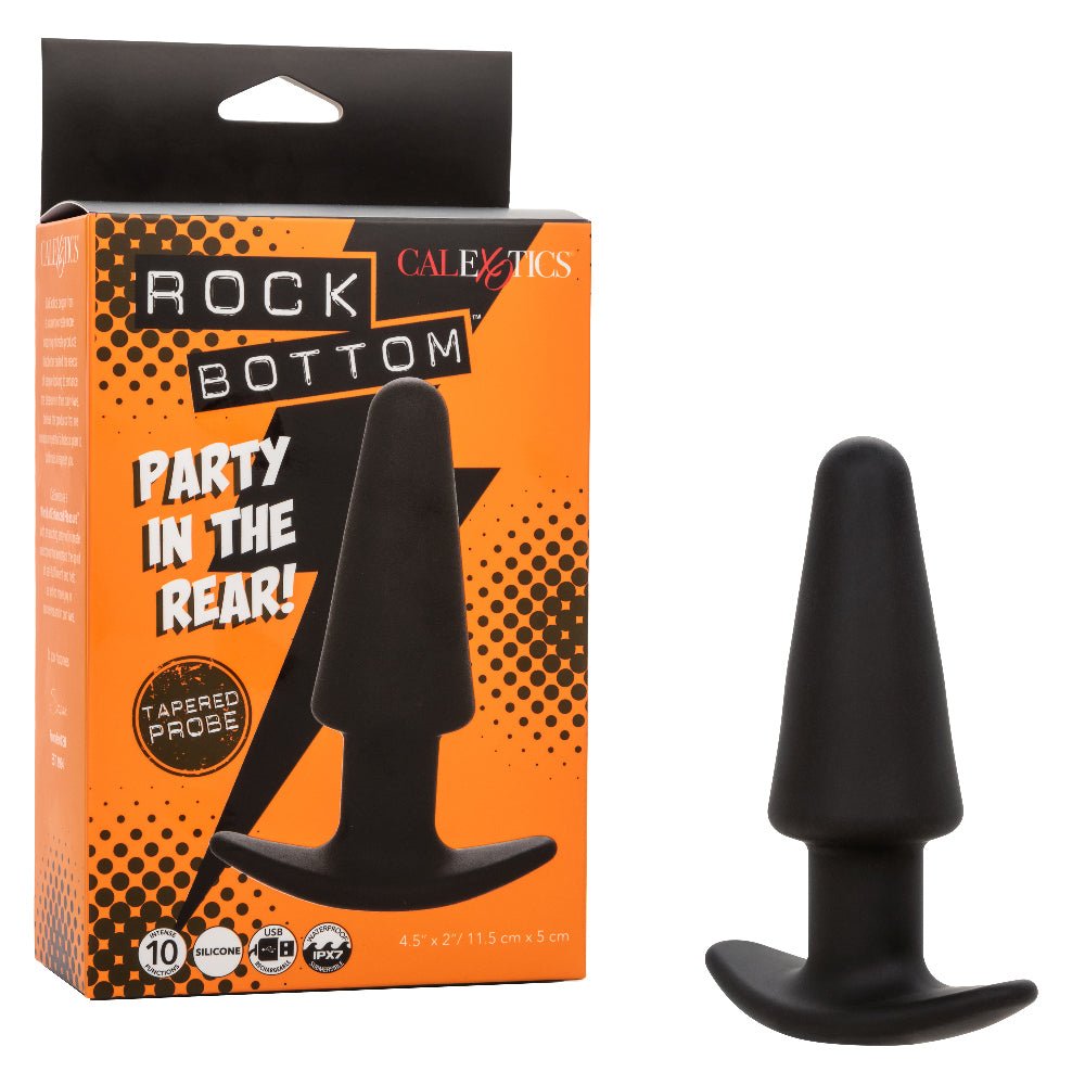 Rock Bottom Tapered Probe - Black - TruLuv Novelties