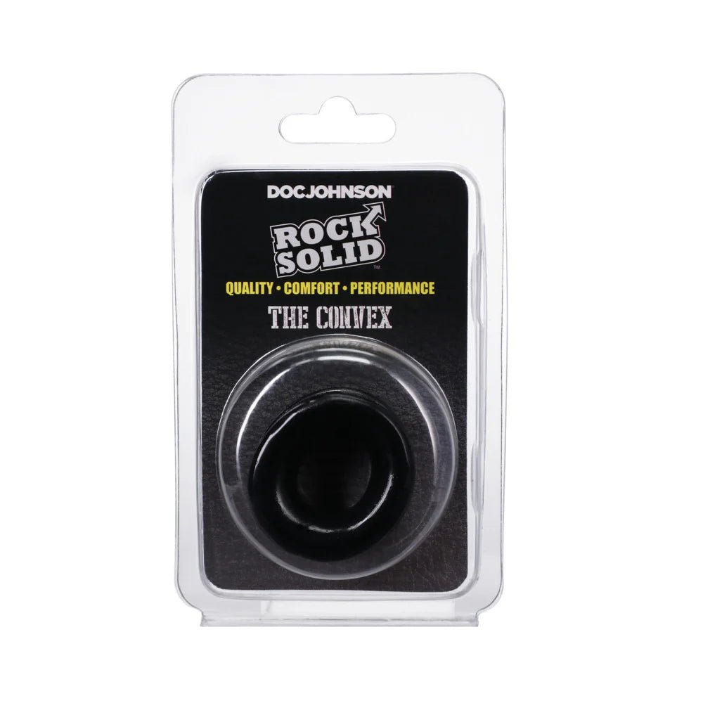 Rock Solid Convex Black C Ring in a Clamshell - TruLuv Novelties