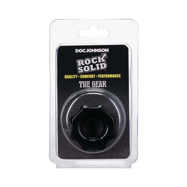 Rock Solid Gear Black C Ring in a Clamshell - TruLuv Novelties