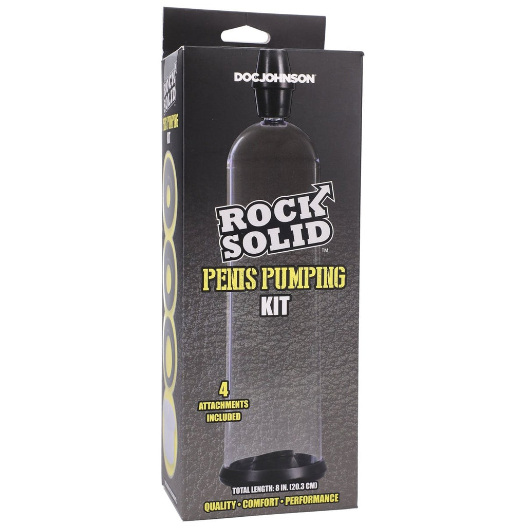 Rock Solid - Penis Pumping Kit - Black/clear - TruLuv Novelties