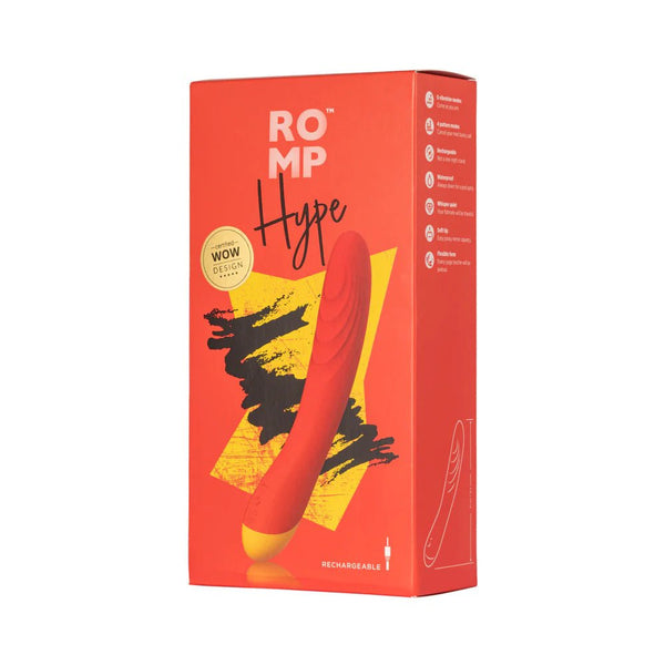 ROMP Hype Rechargeable Silicone G - Spot Vibrator Red - TruLuv Novelties