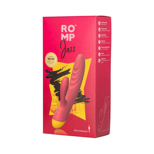 ROMP Jazz Rechargeable Silicone Rabbit Vibrator Berry - TruLuv Novelties