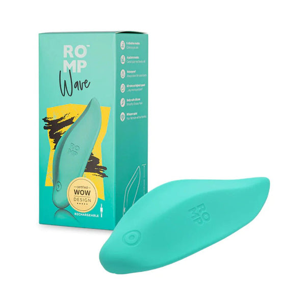 ROMP Wave Rechargeable Silicone Lay - On Vibrator Mint - TruLuv Novelties