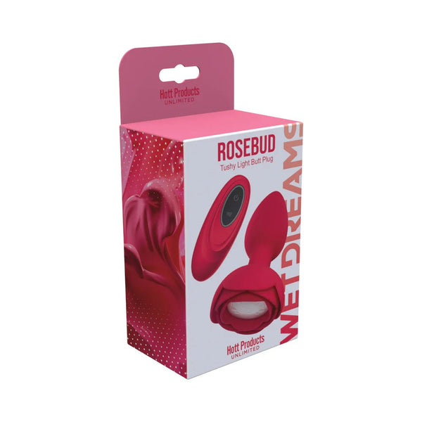 Rose Bud Tushy Light Light - Up Silicone Butt Plug - TruLuv Novelties