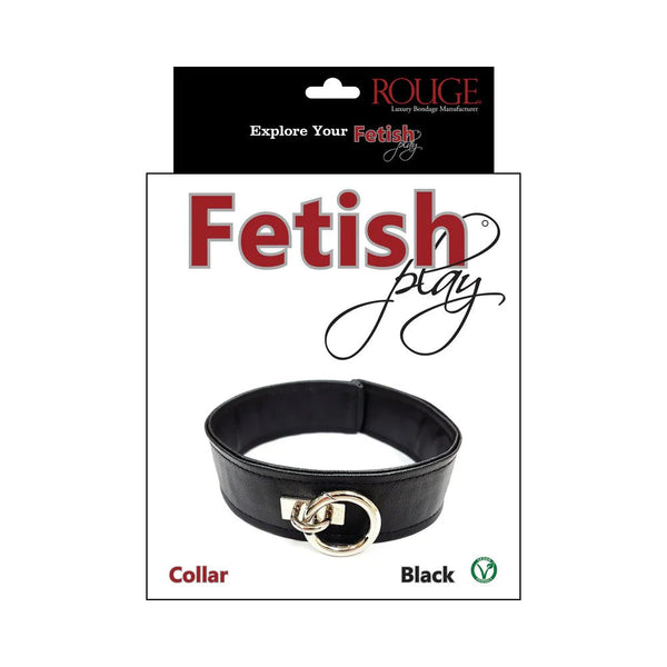 Rouge Fetish Play Vegan Collar Black - TruLuv Novelties