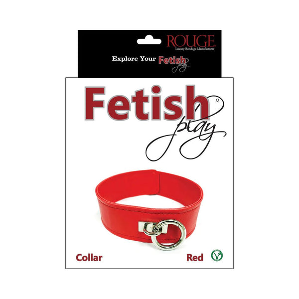 Rouge Fetish Play Vegan Collar Red - TruLuv Novelties