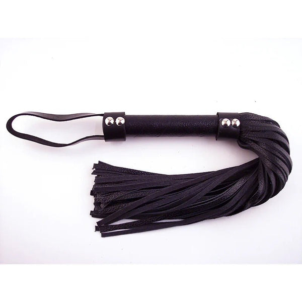 Rouge Flogger, H - Style Leather Black - TruLuv Novelties