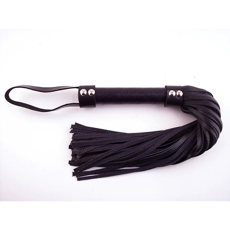 Rouge Flogger, H - Style Leather Black - TruLuv Novelties