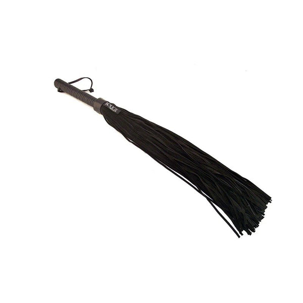 Rouge Flogger, Suede w/Leather Handle Black - TruLuv Novelties