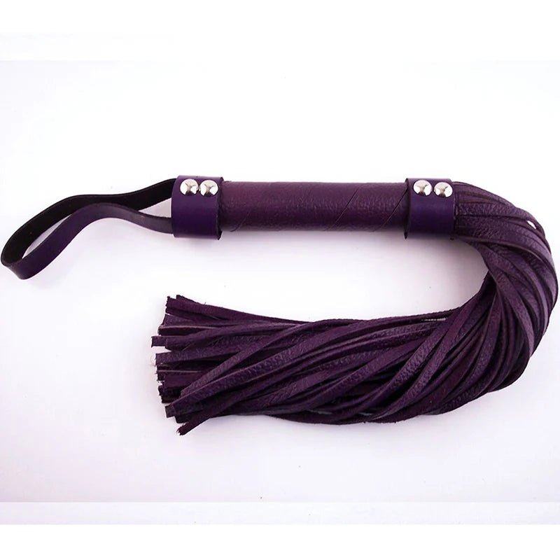 Rouge H - Style Leather Flogger Purple - TruLuv Novelties