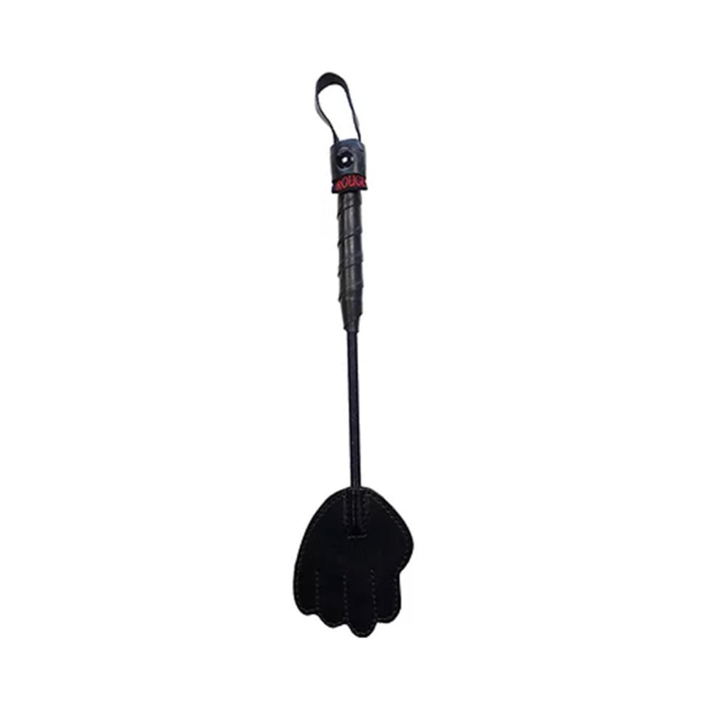 Rouge Mini Leather Hand Riding Crop Black - TruLuv Novelties