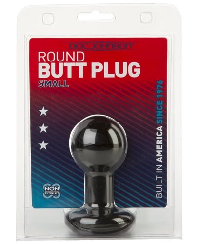 Round Butt Plug - Black - TruLuv Novelties