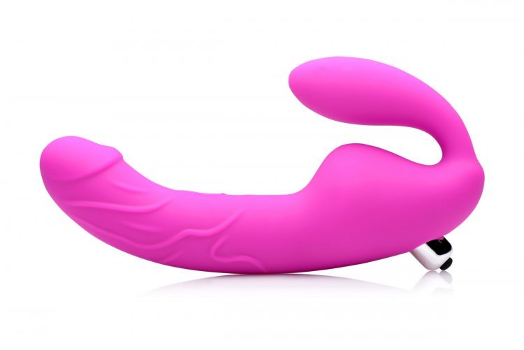 Royal Rider Vibrating Strapless Strap- on Dildo - Pink - TruLuv Novelties