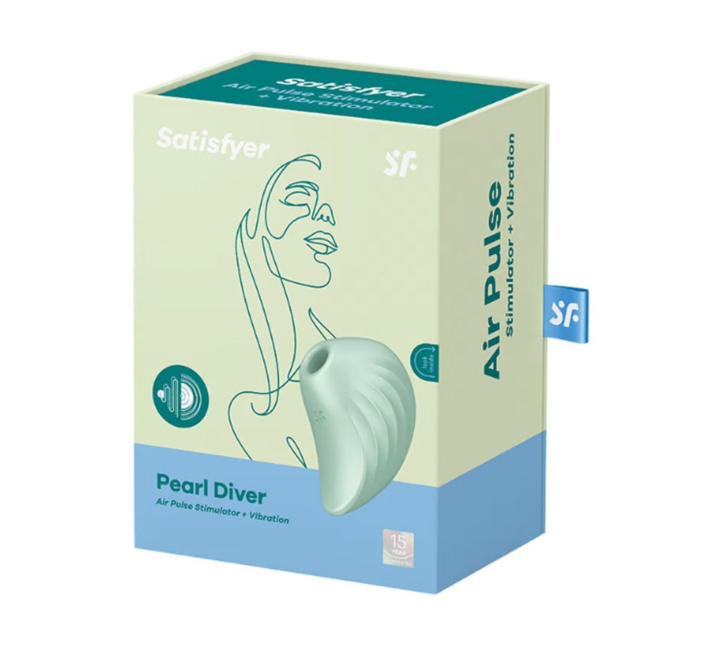 Satisfyer Pear Diver - Air Pulse Stimulator Plus Vibration - Mint - TruLuv Novelties
