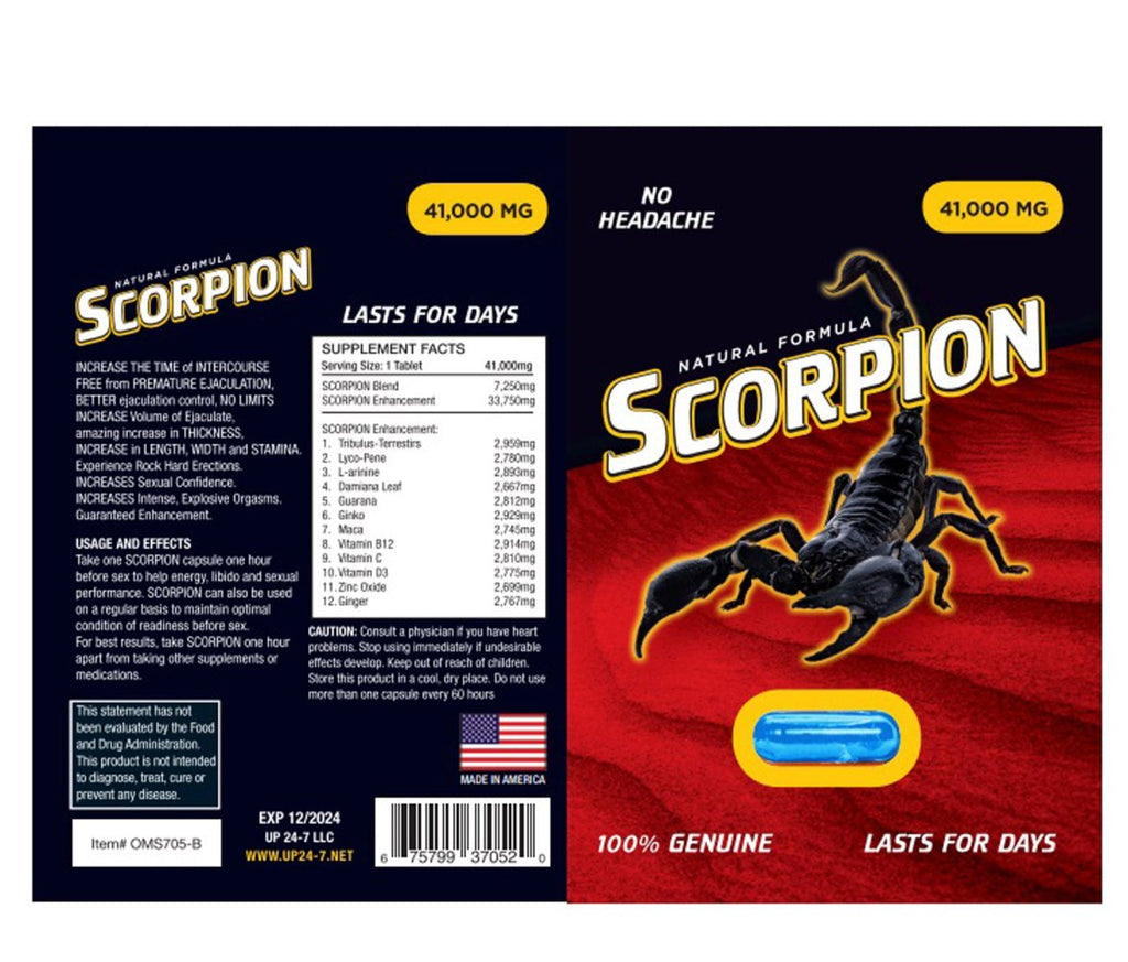 Scorpion Male Enhancement - 30 Count Box - TruLuv Novelties