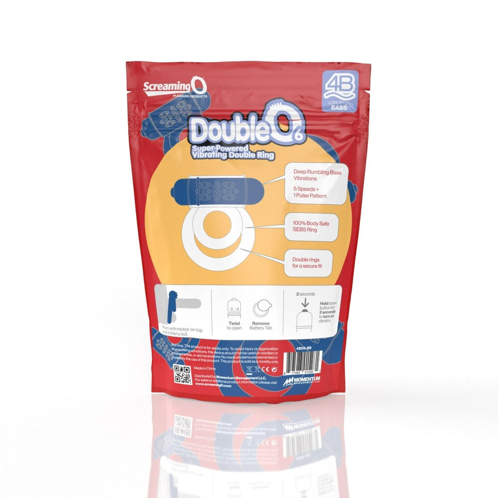 Screaming O 4b - Double O Super Powered Vibrating Double Ring - Blueberry - TruLuv Novelties