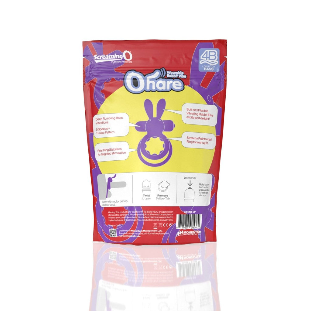 Screaming O 4b - Ohare Wearable Rabbit Vibe - Grape - TruLuv Novelties