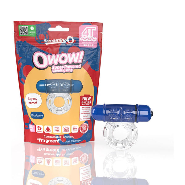 Screaming O 4T OWow Vibrating Cockring Blueberry - TruLuv Novelties