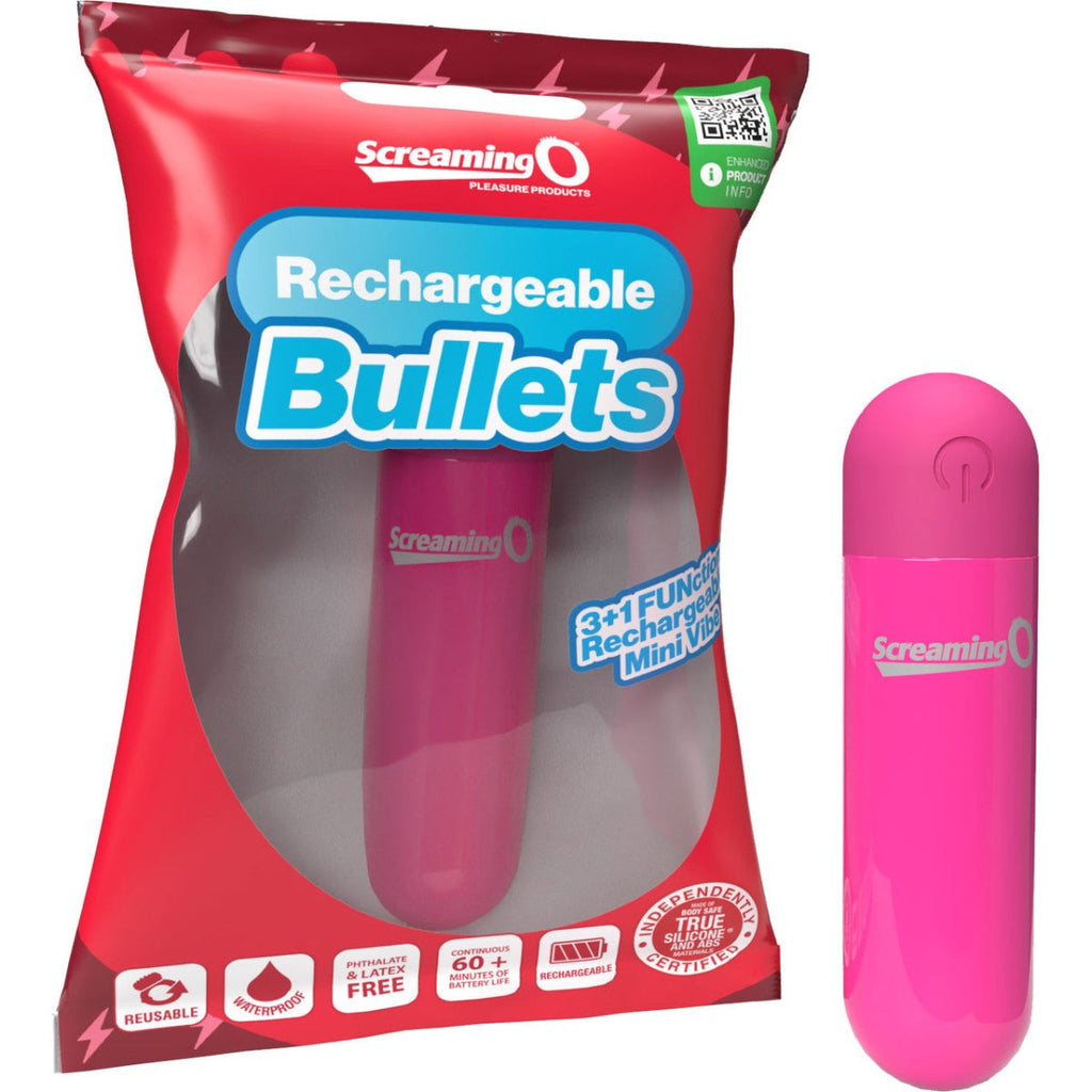 Screaming O Rechargeable Bullet - Pink - TruLuv Novelties